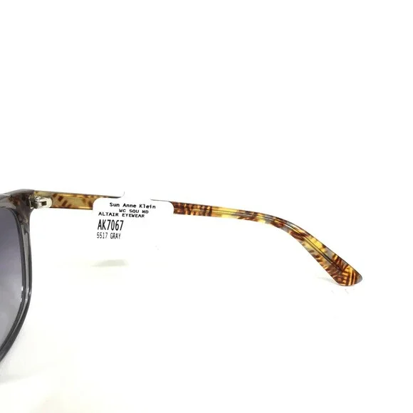 Anne Klein Sunglasses AK7067 036 GREY Tortoise Round Frames with Purple Lenses - Picture 7 of 12